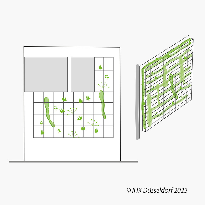 Fassadenbegrünung modulares System
