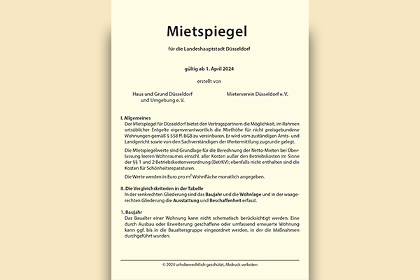 Mietspiegel Düsseldorf Haus und Grund Düsseldorf